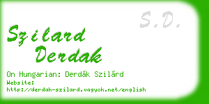 szilard derdak business card