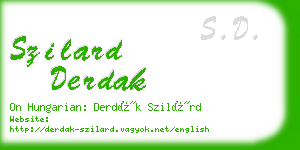 szilard derdak business card